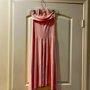 COPY - Dress asymmetrical- Hard tail pink dress uneven hem - halter top  size m…